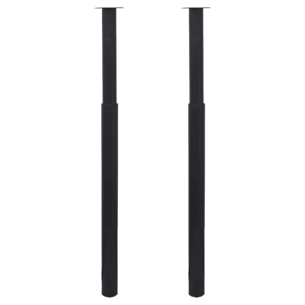 Telescopic Table Legs 2 pcs Black 710 mm-1100 mm