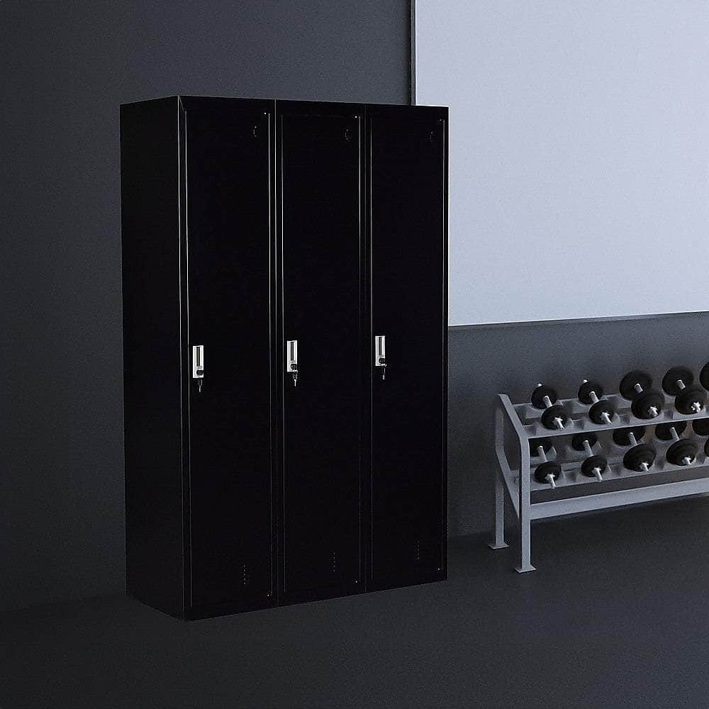 Three-Door Side By Side Office Gym Shed Storage Locker