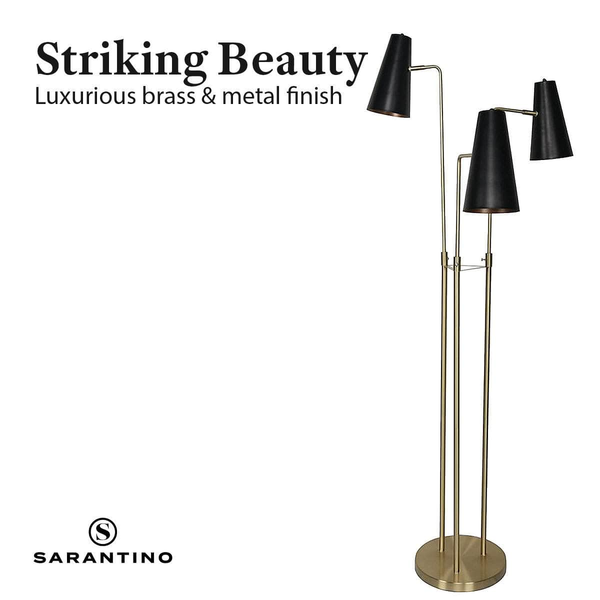 Three Metal Shade Floor Lamp