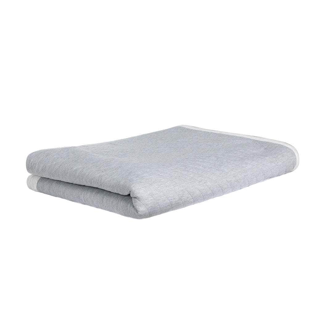 Throw Blanket Cool Cotton Summer Soft Sofa Bedsheet Rug Single Grey