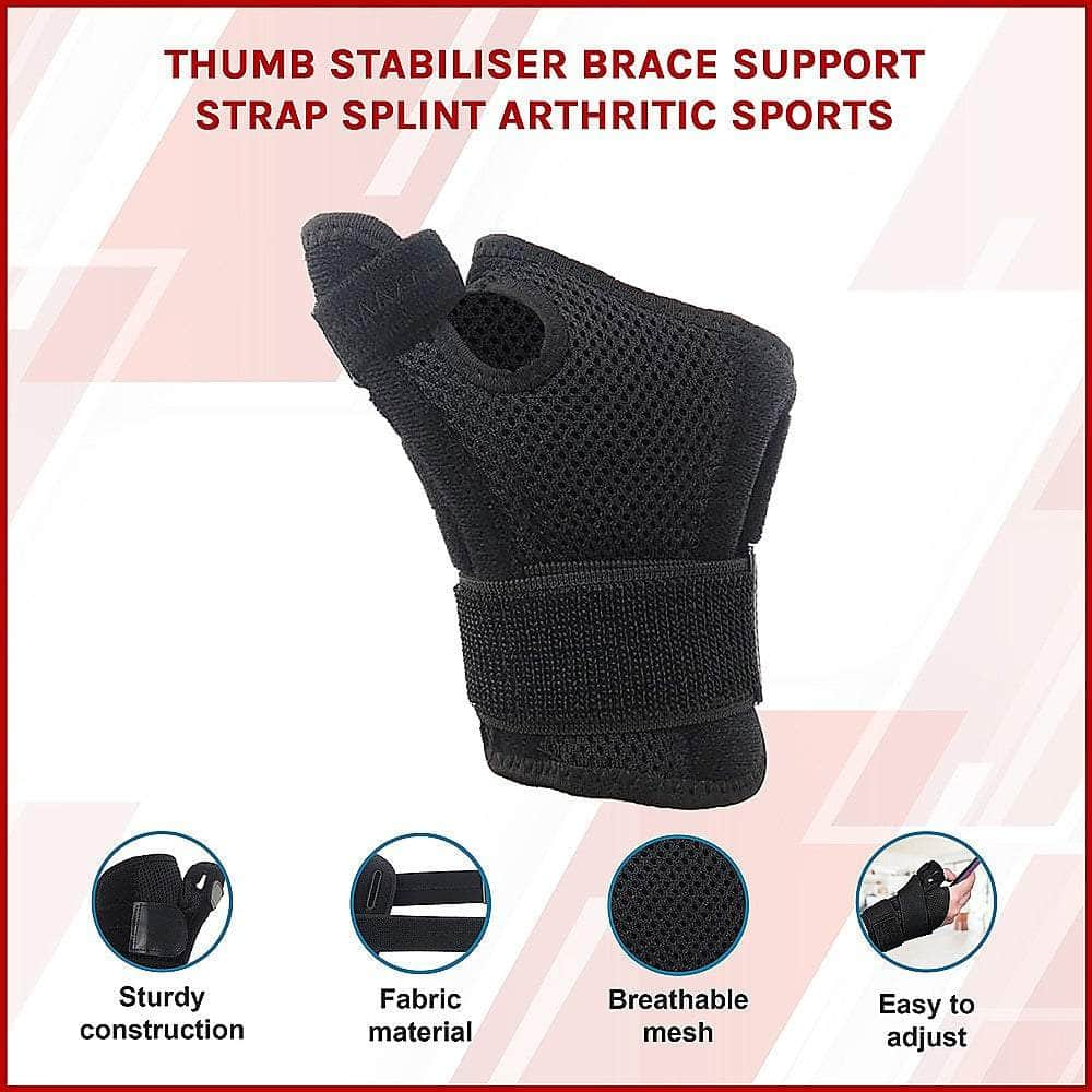 Thumb Stabiliser Brace Support Strap Splint Arthritic Sports