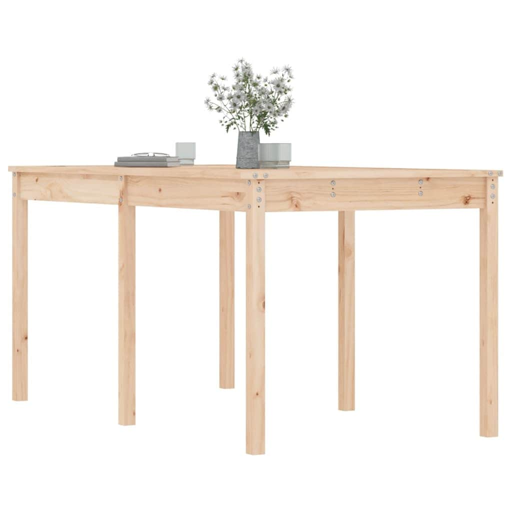 Timber Haven: Solid Pine Wood Garden Table for Natural Outdoor Charm