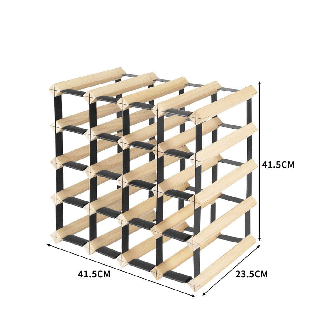 Timber Wine Storage Rack Wooden Cellar Organiser Display Stand