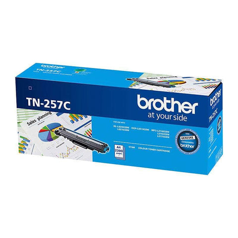 Tn-257C Cyan High Yield Toner Cartridge To Suit -  2,300 Pages