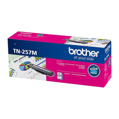 Tn-257M Magenta High Yield Toner Cartridge To Suit -  2,300 Pages