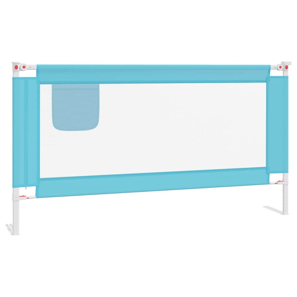 Toddler Safety Bed Rail Blue Fabric