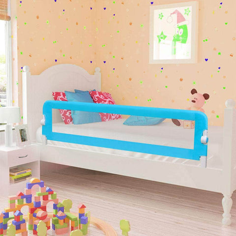 Toddler Safety Bed Rail Blue Polyester