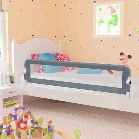 Toddler Safety Bed Rail--Grey Polyester