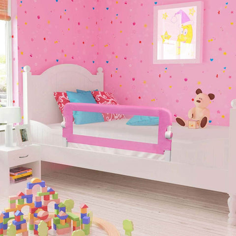 Toddler Safety Bed Rail Pink Polyester