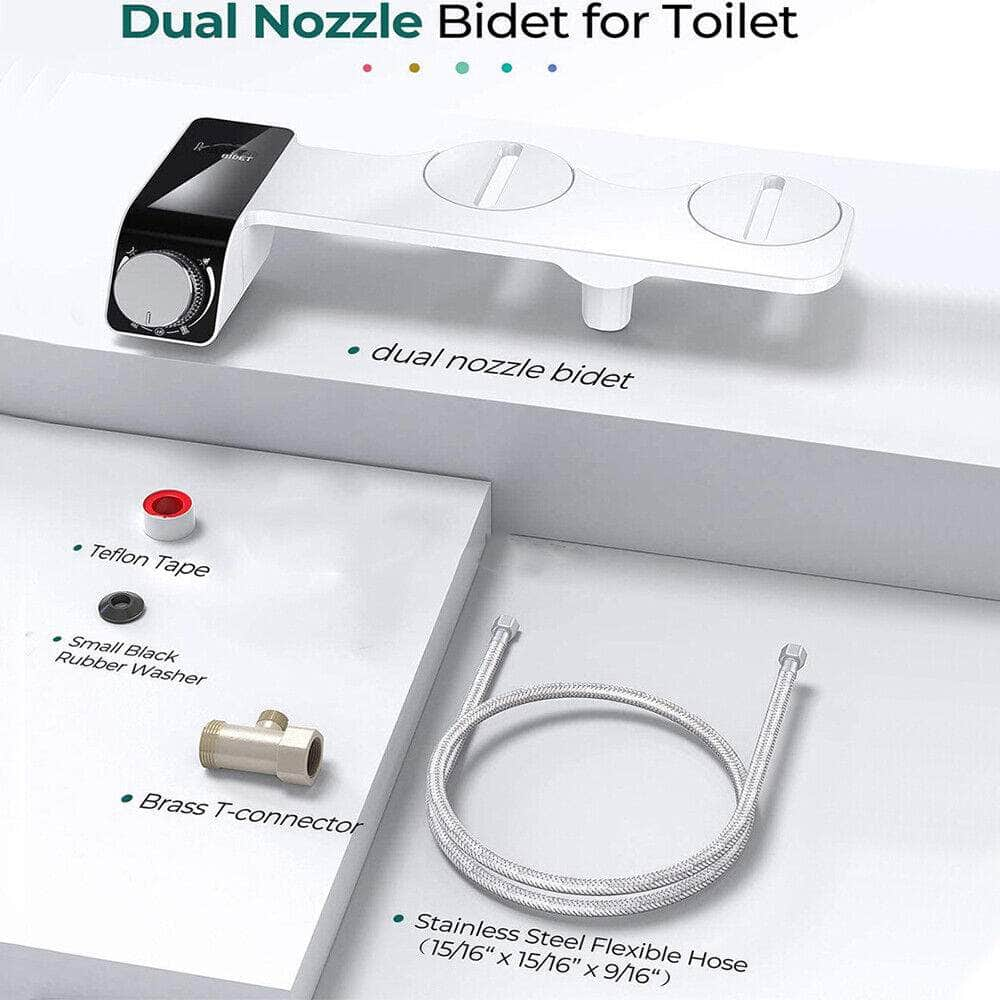 Toilet Bidet Seat Dual Nozzles