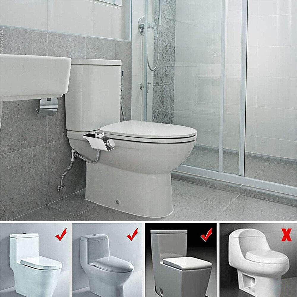 Toilet Bidet Seat Dual Nozzles