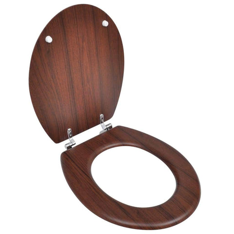 Toilet Seats with Hard Close Lids MDF Brown