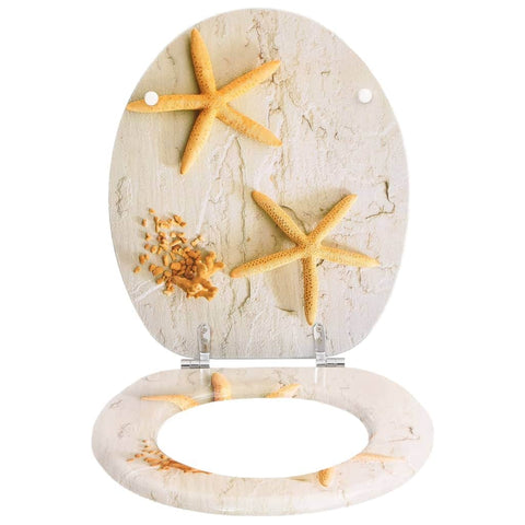 Toilet Seats with Hard Close Lids MDF Starfish