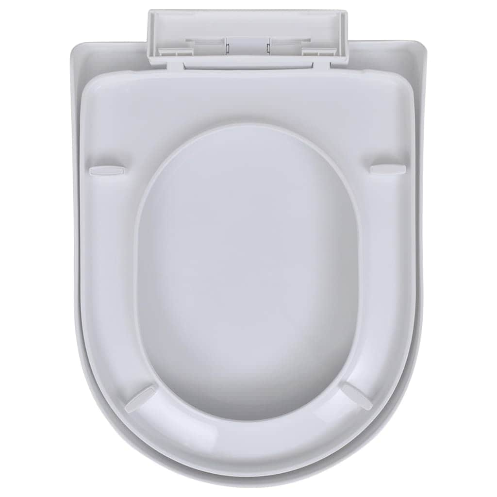 Toilet Seats with Soft Close Lids 2 pcs Plastic White