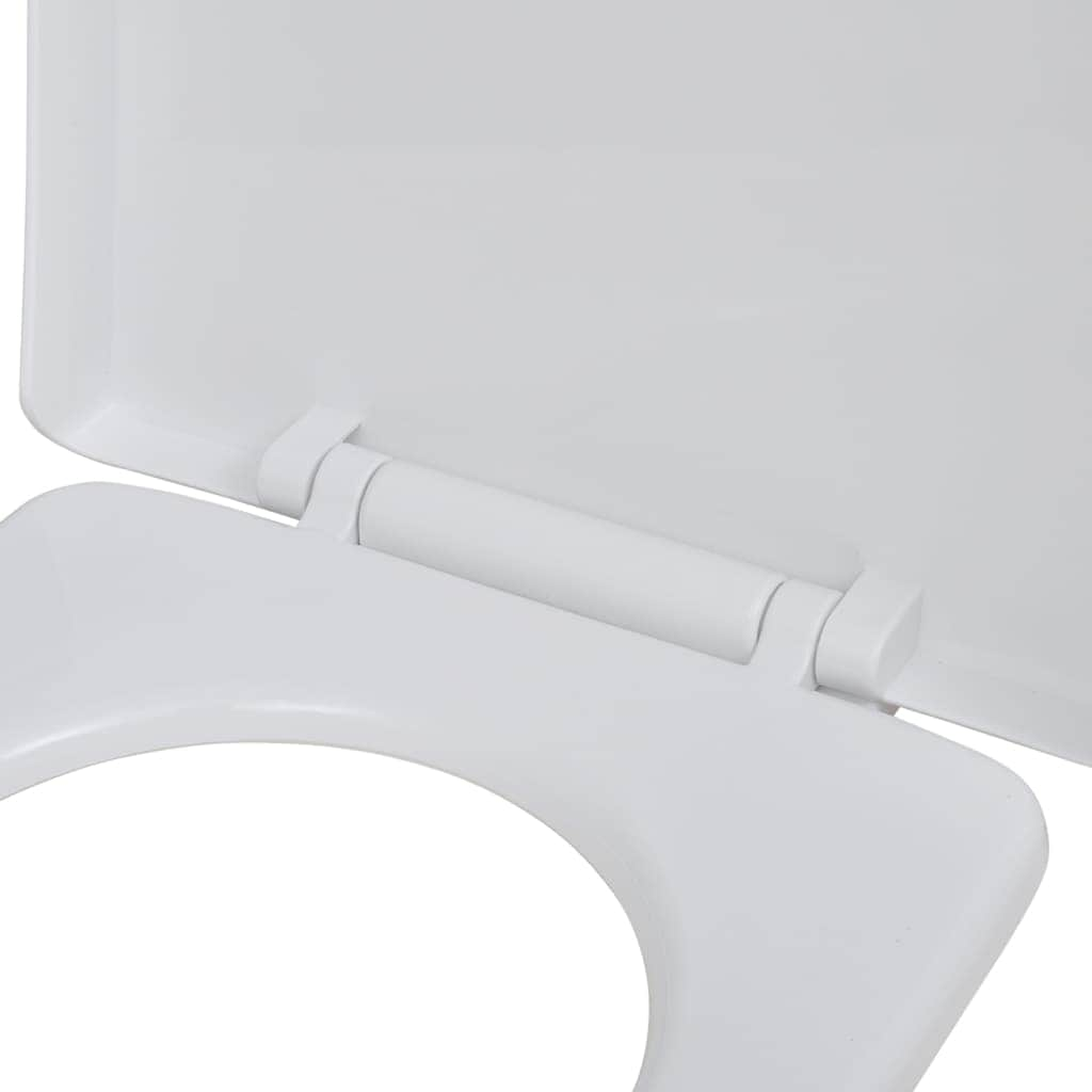 Toilet Seats with Soft Close Lids 2 pcs Plastic White