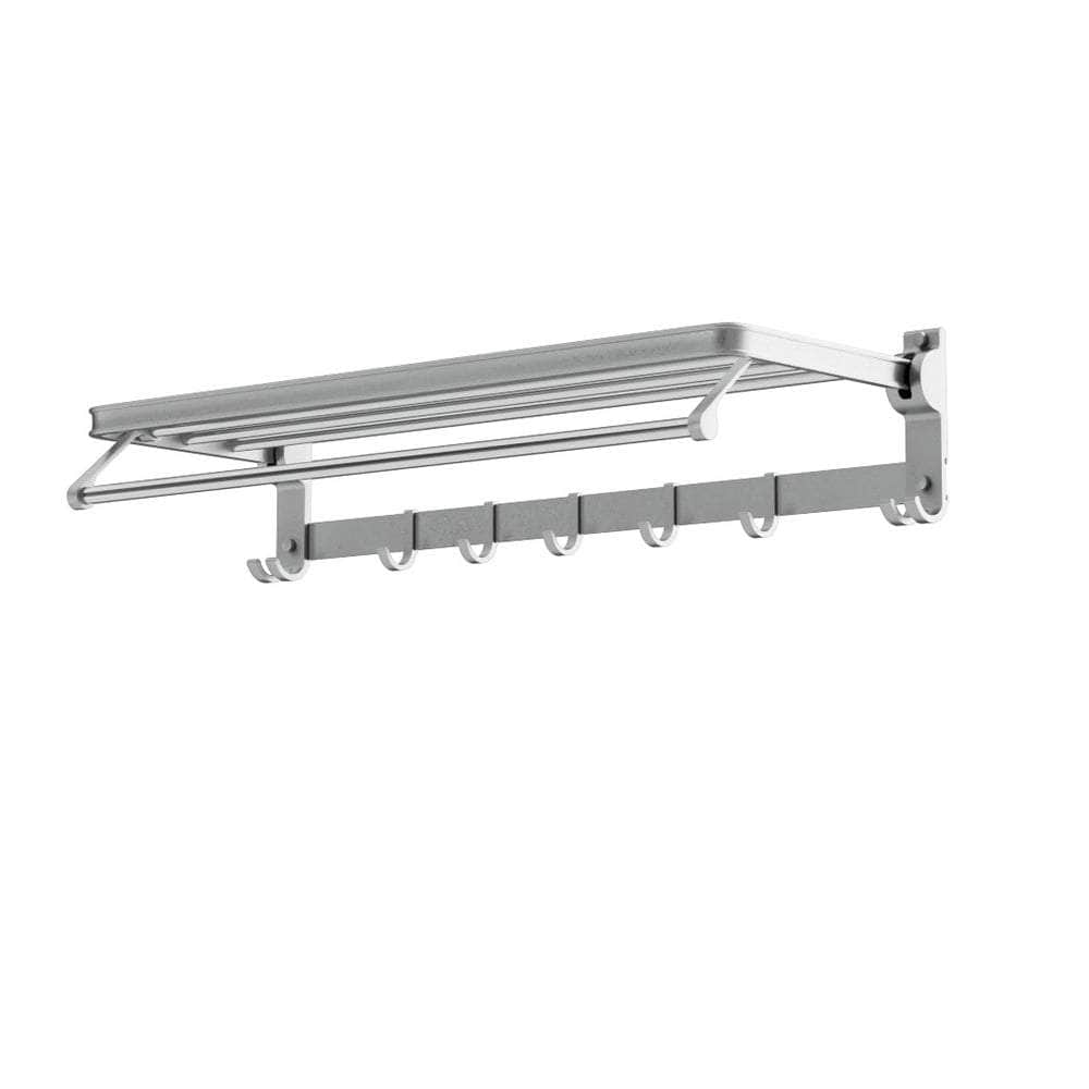 Towel Rail Rack Holder 4 Bars Wall Mounted Aluminium Foldable