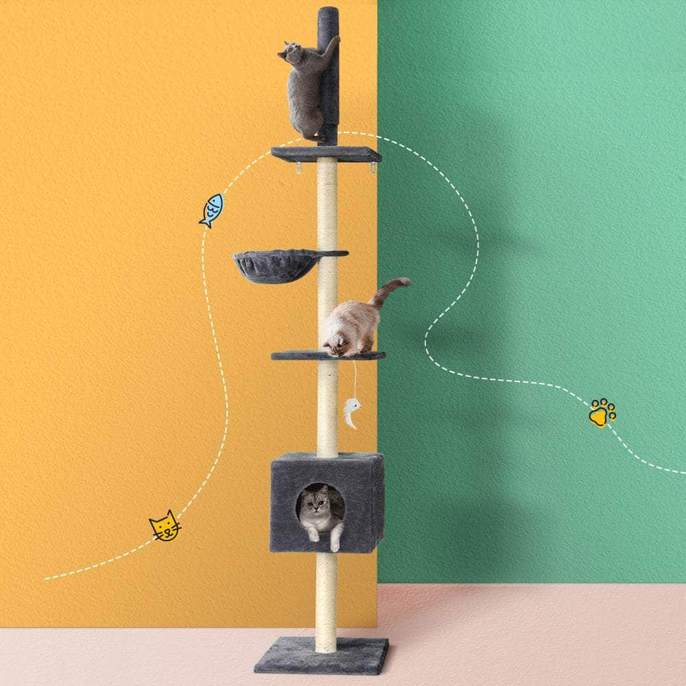 Tower Cat Tree with Scratching Post - 260CM