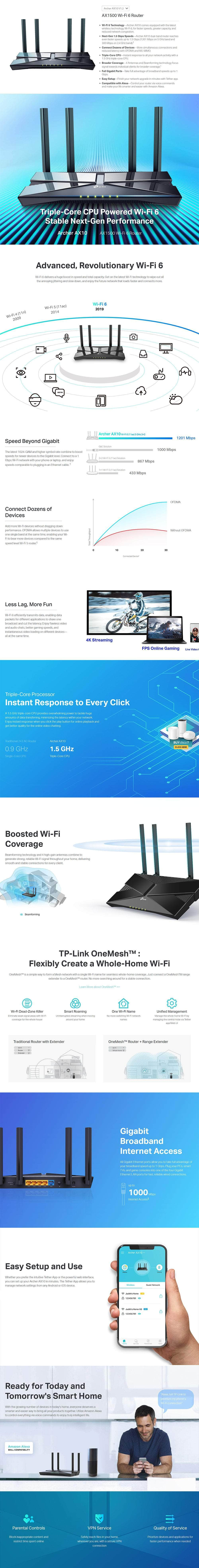 Tp-Link Archer Wifi 6 Router