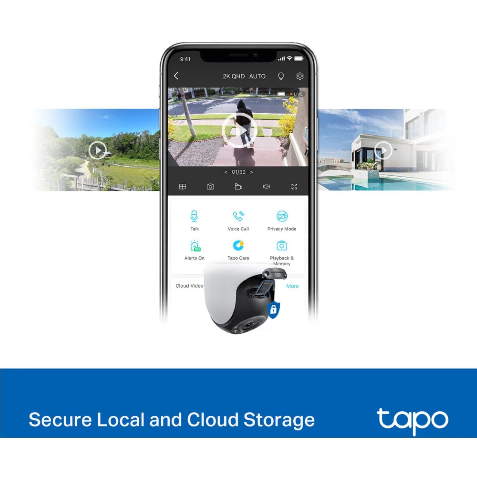 TP-Link Tapo 2K Outdoor Pan/Tilt Security Wi-Fi Camera