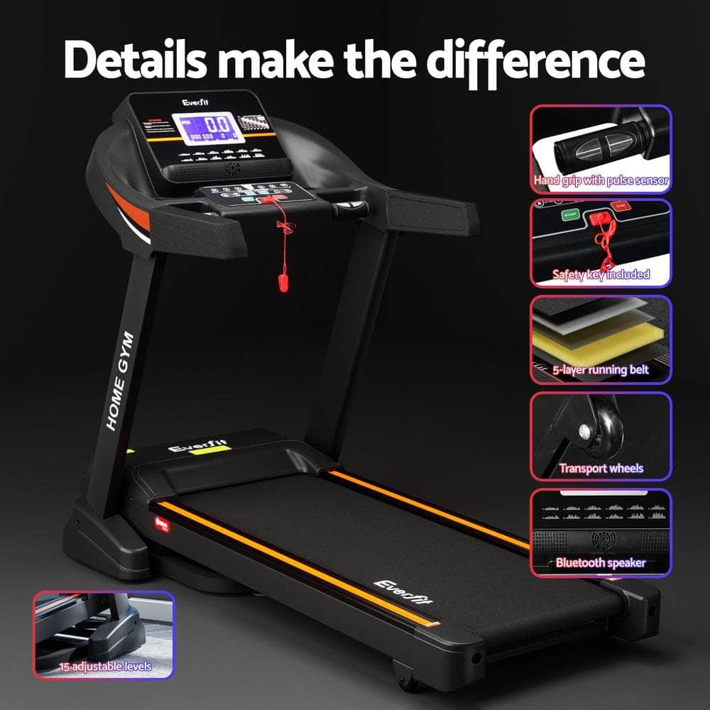 Treadmill Electric Auto Incline Home Gym Fitness Exercise Machine 490mm