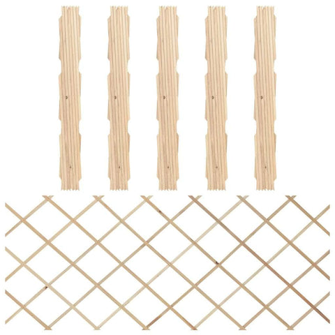 Trellis Fences 5 pcs Solid Firwood