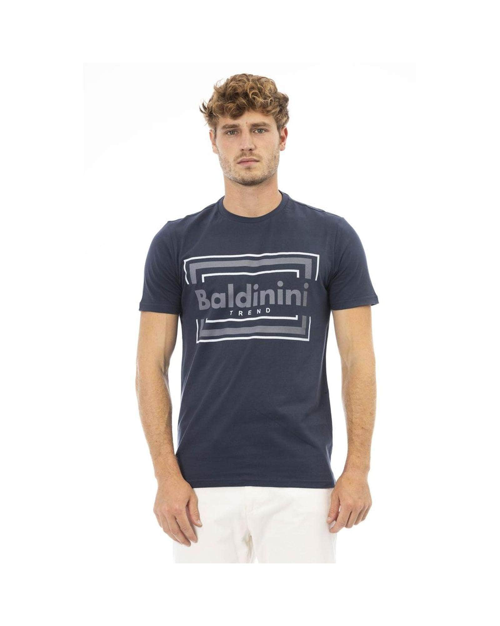 Trendy Blue Hue Baldinini Men'S Tee Shirt