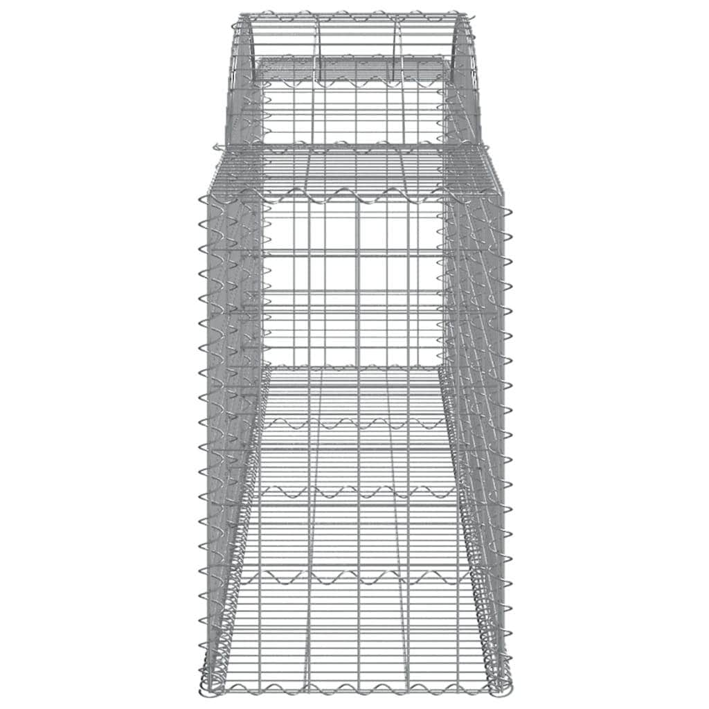 Trilogy of Strength: Galvanized Arched Gabion Baskets Trio