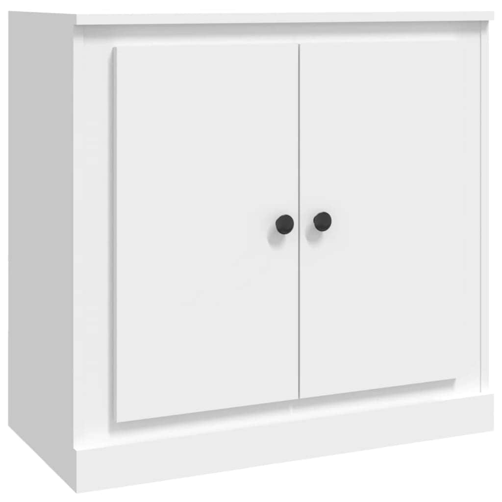 Trio Elegance: White Engineered Wood Sideboards Set