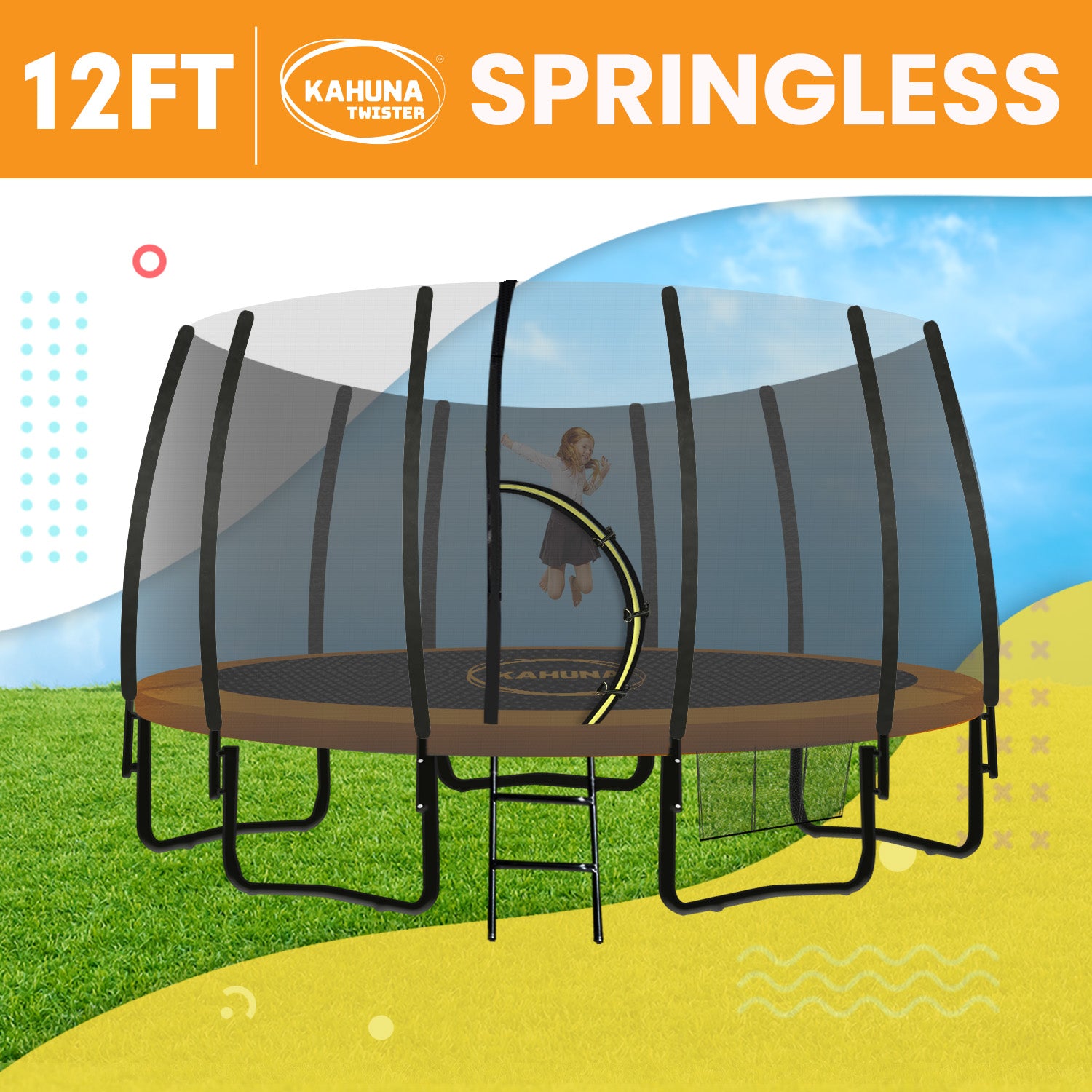 Twister 12ft Springless Trampoline