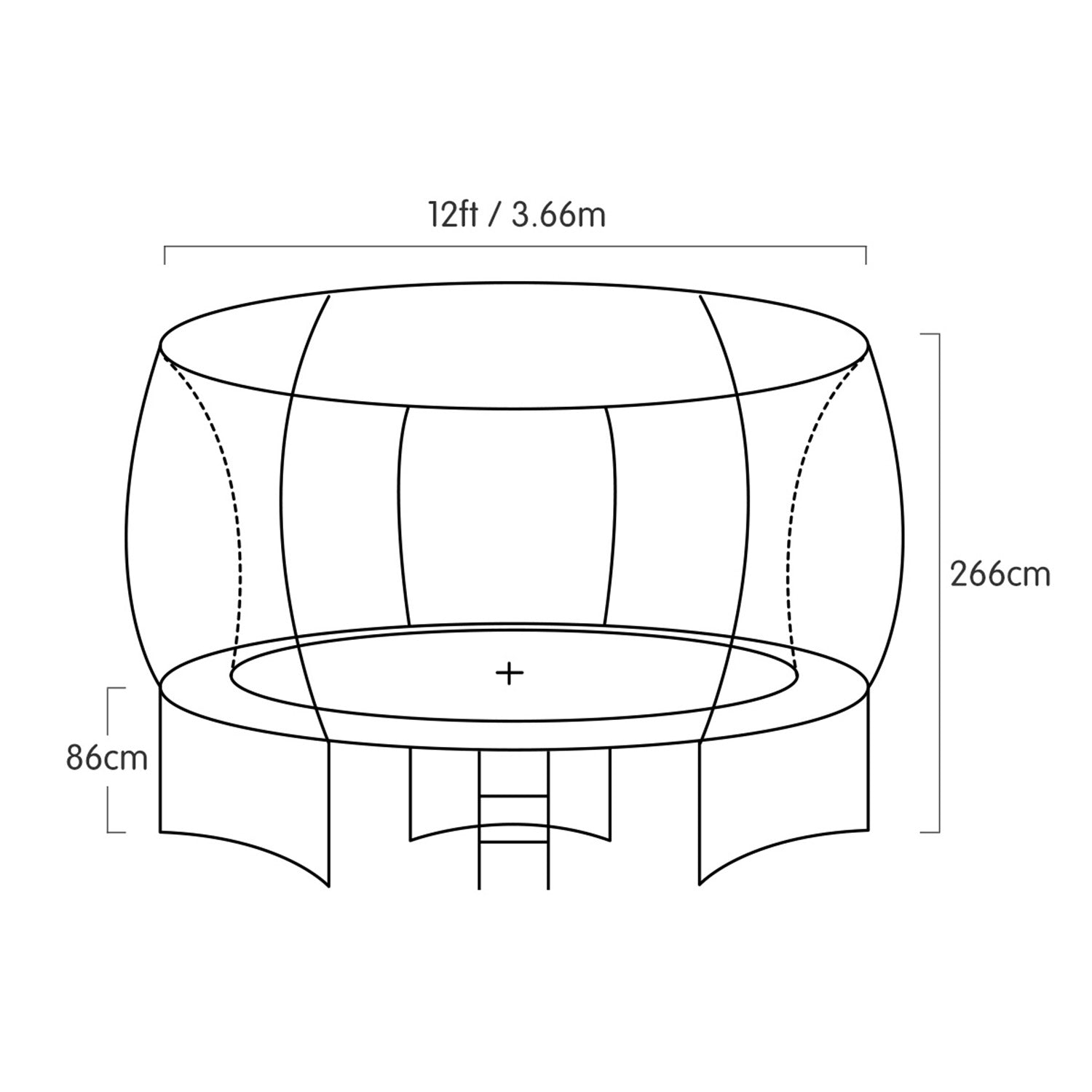 Twister 12ft Springless Trampoline