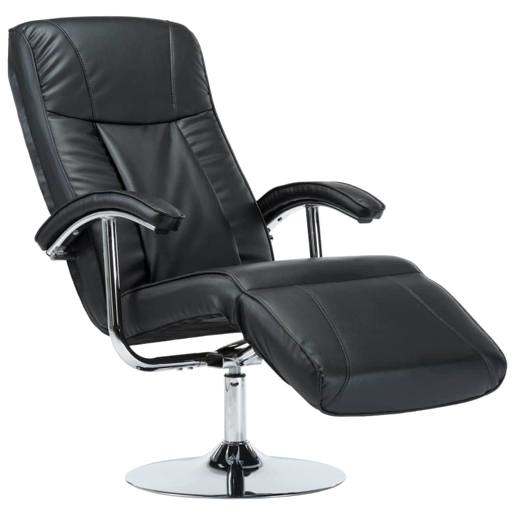 TV Armchair Black faux Leather