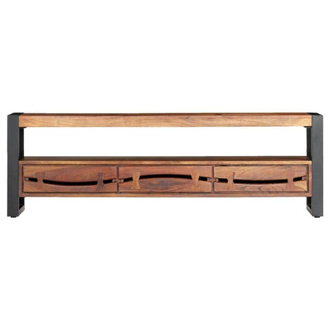 TV Cabinet 1 Shelf Solid Acacia Wood