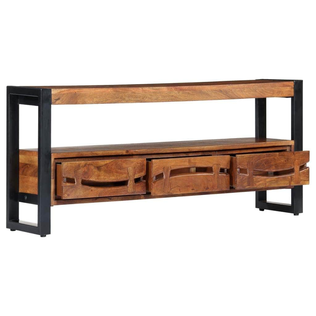 TV Cabinet 1 Shelf Solid Acacia Wood