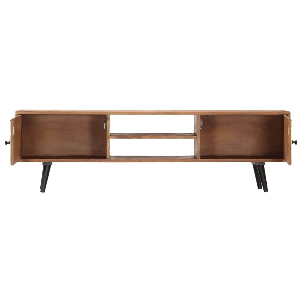 TV Cabinet 2 Doors Solid Acacia Wood