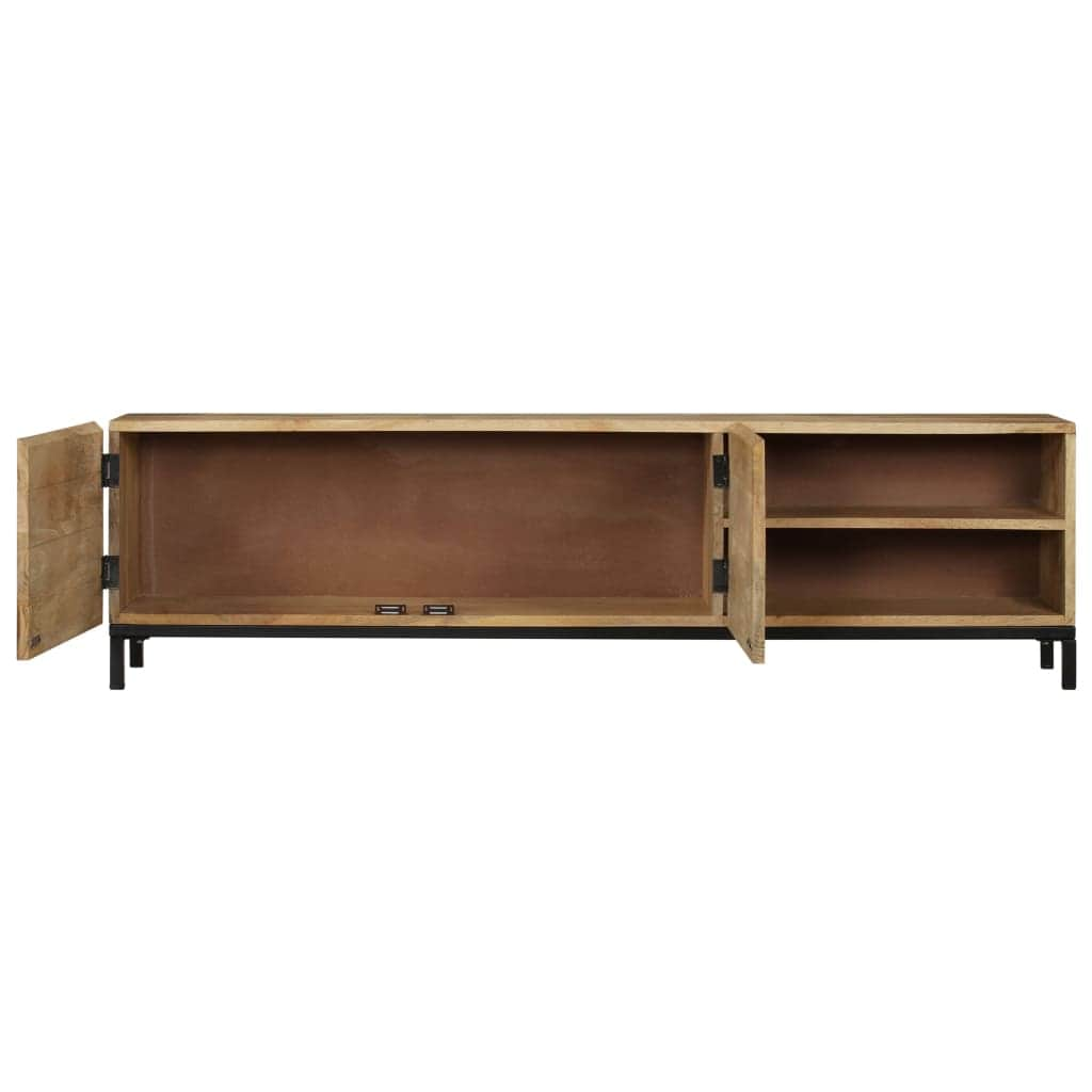 TV Cabinet 2 Doors Solid Mango Wood