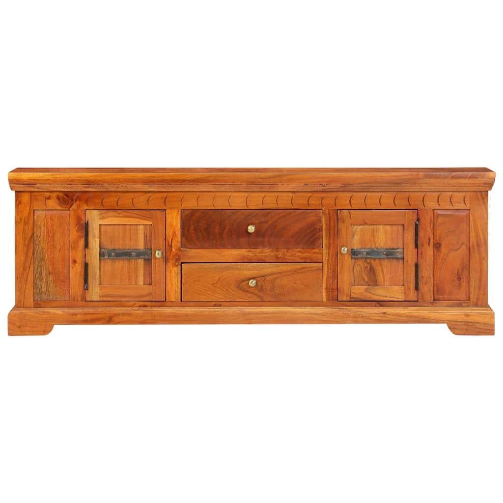 TV Cabinet 2 Drawers Solid Acacia Wood