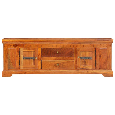 TV Cabinet 2 Drawers Solid Acacia Wood