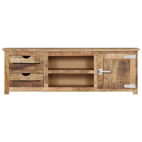 TV Cabinet 2 Drawers Solid Mango Wood