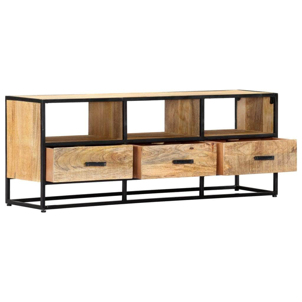 TV Cabinet 3 drawers Solid Mango Wood