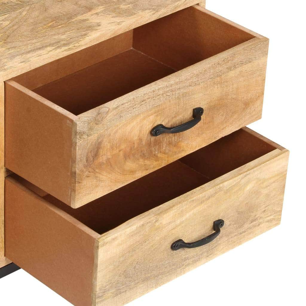 TV Cabinet 3 Drawers Storage Solid Mango Wood