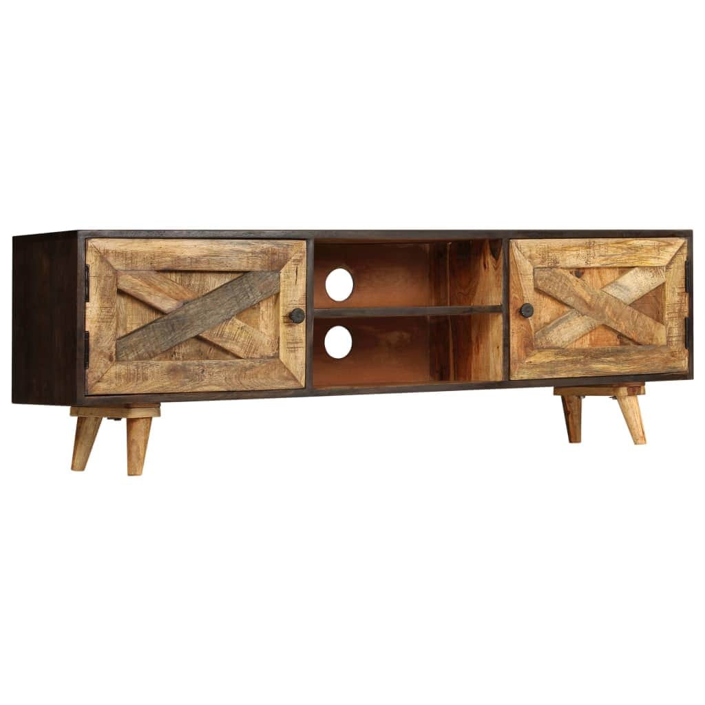 TV Cabinet Ample Storage Solid Mango Wood