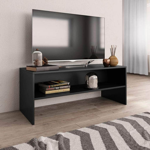 TV Cabinet  Black Chipboard