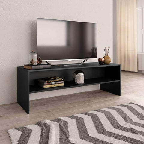 TV Cabinet Black Chipboard