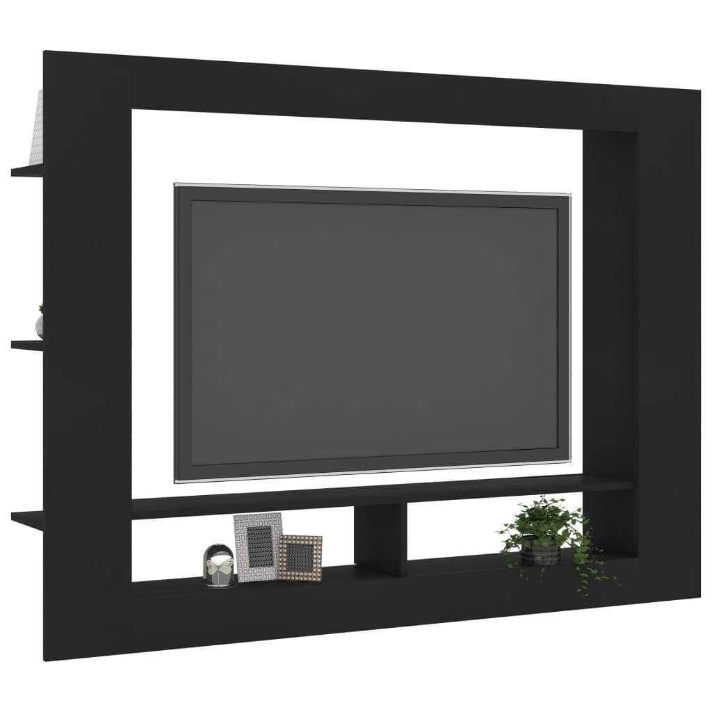 TV Cabinet  Black  Chipboard