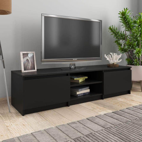 TV Cabinet Black, Chipboard