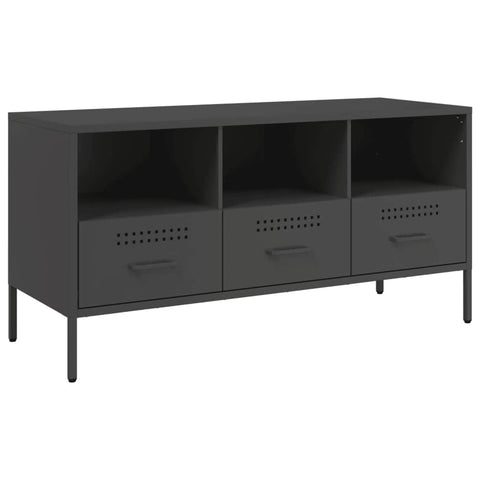 TV Cabinet Black Cold-rolled Steel