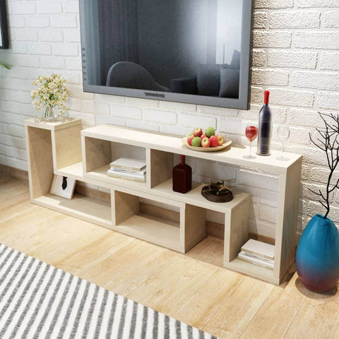 Tv Cabinet Double L-Shaped Oak