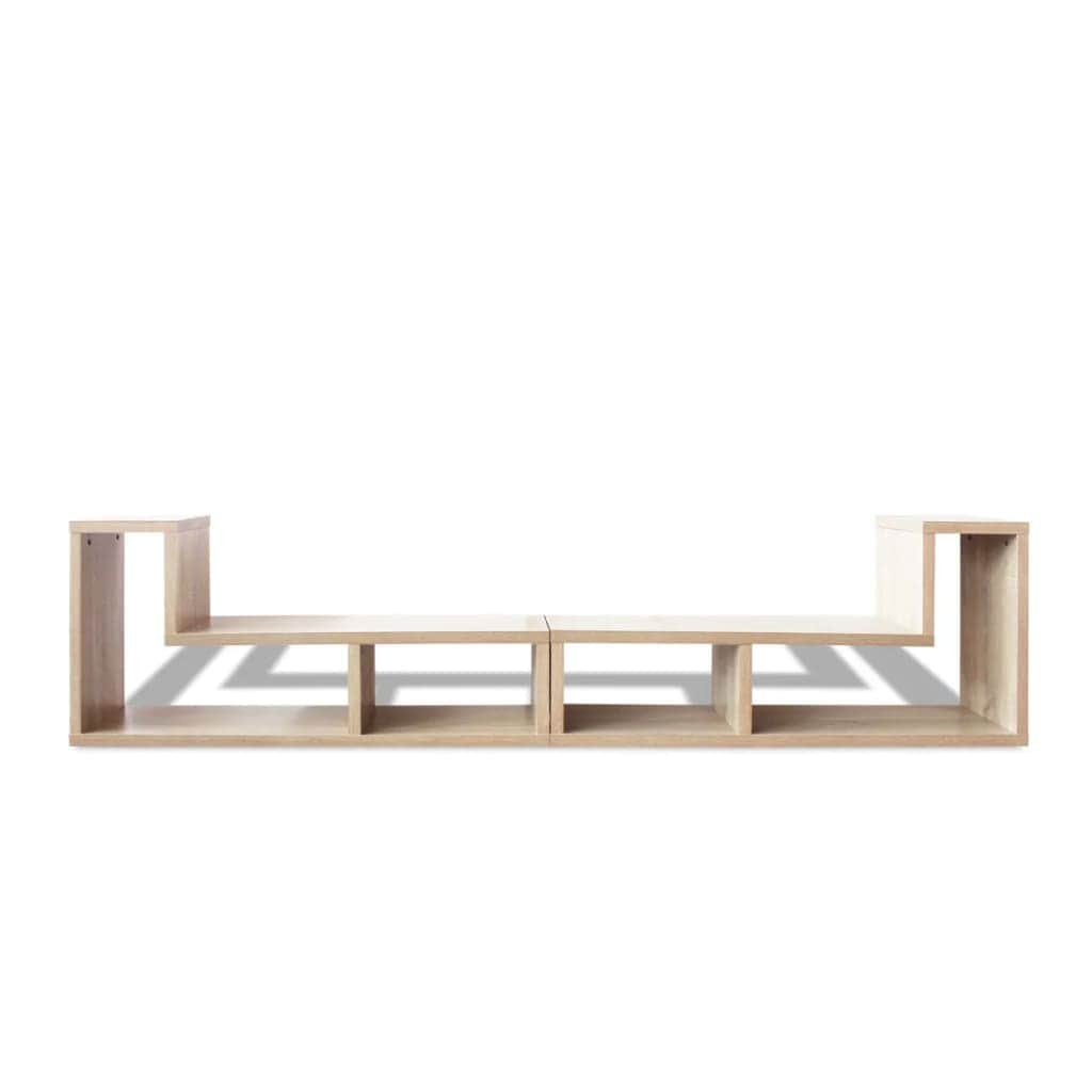 Tv Cabinet Double L-Shaped Oak