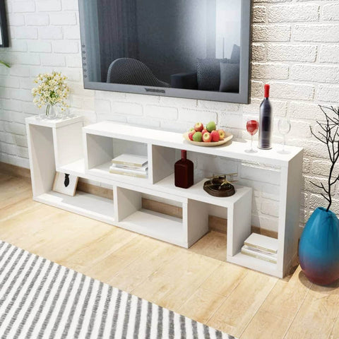 Tv Cabinet Double L-Shaped White