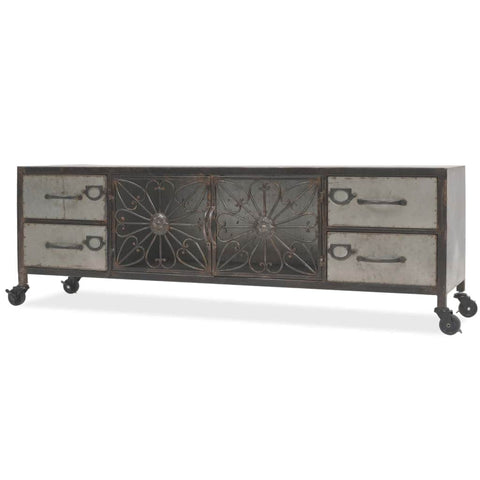 Tv Cabinet Entertainment Center Silver